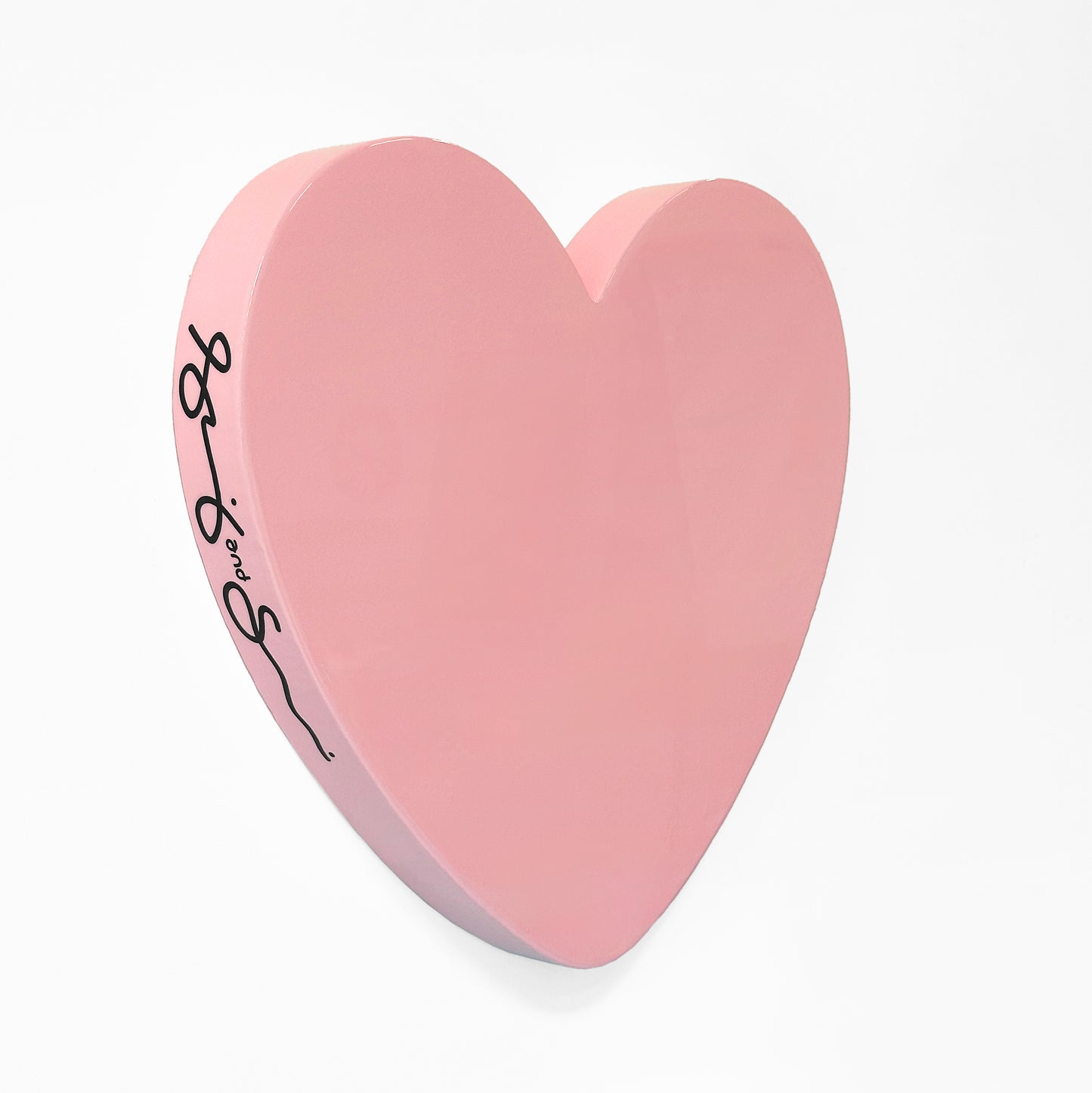 pink heart painting